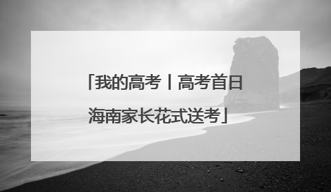 我的高考丨高考首日 海南家长花式送考
