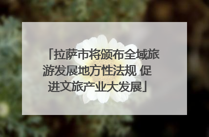 拉萨市将颁布全域旅游发展地方性法规 促进文旅产业大发展