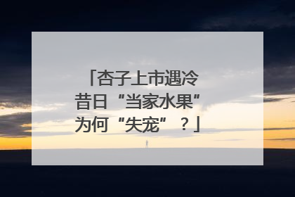 杏子上市遇冷 昔日“当家水果”为何“失宠”？
