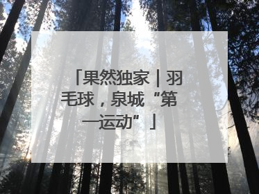 果然独家｜羽毛球，泉城“第一运动”