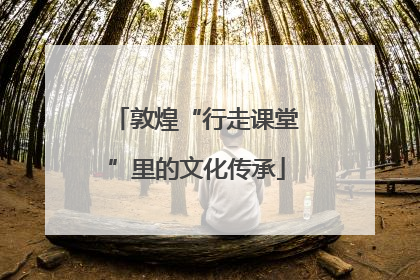 敦煌“行走课堂”里的文化传承