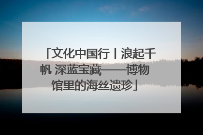 文化中国行丨浪起千帆 深蓝宝藏——博物馆里的海丝遗珍