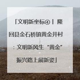 文明新坐标④丨 隆回县金石桥镇黄金井村：文明新风生“黄金” 振兴路上展新姿