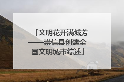 文明花开满城芳——崇信县创建全国文明城市综述