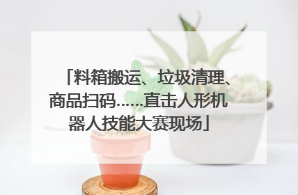 料箱搬运、垃圾清理、商品扫码……直击人形机器人技能大赛现场