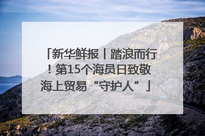 新华鲜报丨踏浪而行！第15个海员日致敬海上贸易“守护人”