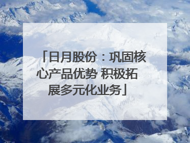 日月股份：巩固核心产品优势 积极拓展多元化业务