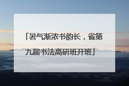 暑气渐浓书韵长，省第九届书法高研班开班