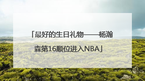 最好的生日礼物——杨瀚森第16顺位进入NBA