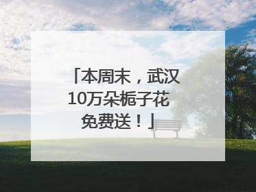 本周末，武汉10万朵栀子花免费送！