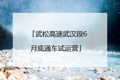 武松高速武汉段6月底通车试运营