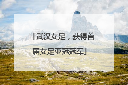 武汉女足，获得首届女足亚冠冠军