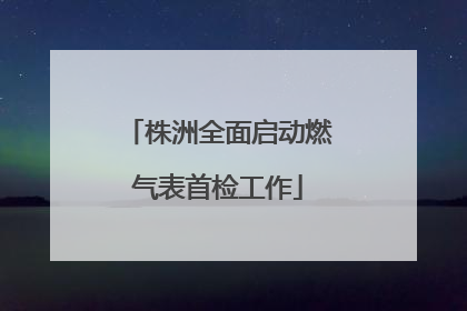 株洲全面启动燃气表首检工作