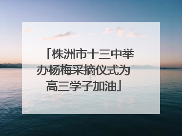 株洲市十三中举办杨梅采摘仪式为高三学子加油