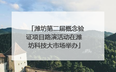 潍坊第二届概念验证项目路演活动在潍坊科技大市场举办