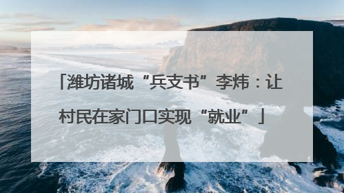 潍坊诸城“兵支书”李炜：让村民在家门口实现“就业”