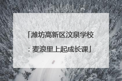 潍坊高新区汶泉学校：麦浪里上起成长课
