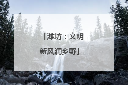 潍坊：文明新风润乡野