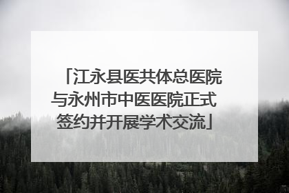 江永县医共体总医院与永州市中医医院正式签约并开展学术交流