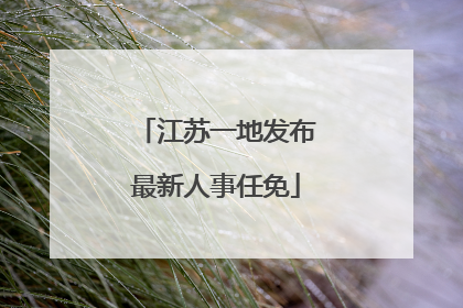 江苏一地发布最新人事任免