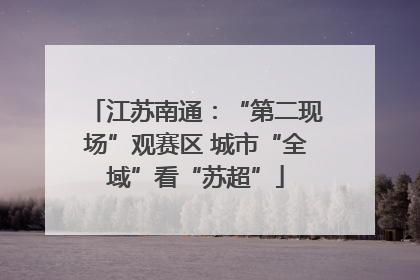 江苏南通：“第二现场”观赛区 城市“全域”看“苏超”