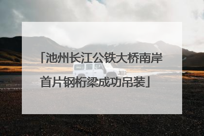 池州长江公铁大桥南岸首片钢桁梁成功吊装