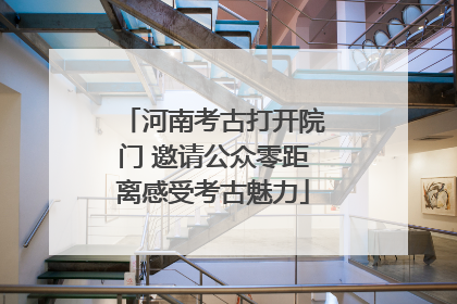 河南考古打开院门 邀请公众零距离感受考古魅力