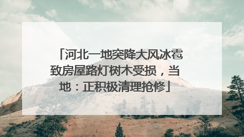 河北一地突降大风冰雹致房屋路灯树木受损，当地：正积极清理抢修