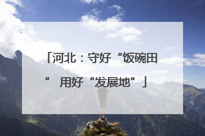 河北：守好“饭碗田” 用好“发展地”