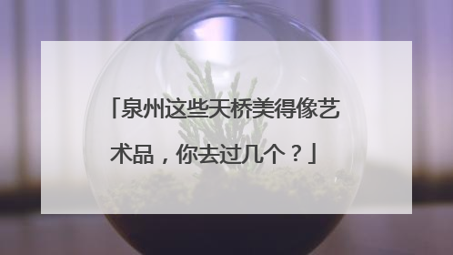 泉州这些天桥美得像艺术品，你去过几个？
