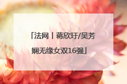 法网丨蒋欣玗/吴芳娴无缘女双16强