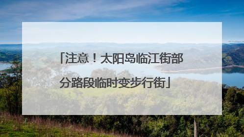 注意！太阳岛临江街部分路段临时变步行街