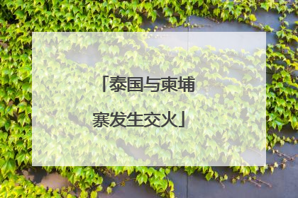 泰国与柬埔寨发生交火