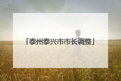泰州泰兴市市长调整