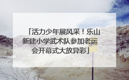 活力少年展风采！乐山新建小学武术队参加老运会开幕式大放异彩