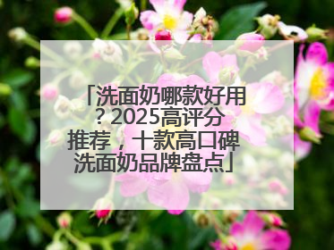 洗面奶哪款好用？2025高评分推荐，十款高口碑洗面奶品牌盘点