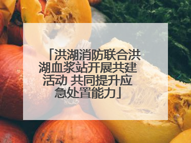 洪湖消防联合洪湖血浆站开展共建活动 共同提升应急处置能力