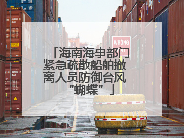 海南海事部门紧急疏散船舶撤离人员防御台风“蝴蝶”