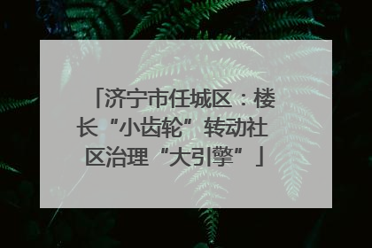 济宁市任城区：楼长“小齿轮”转动社区治理“大引擎”
