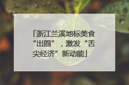 浙江兰溪地标美食“出圈”，激发“舌尖经济”新动能