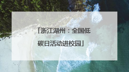 浙江湖州：全国低碳日活动进校园