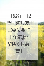 浙江：民盟宁海县基层委员会“十年筑梦”帮扶乡村教育