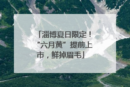 淄博夏日限定！“六月黄”提前上市，鲜掉眉毛