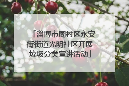淄博市周村区永安街街道光明社区开展垃圾分类宣讲活动