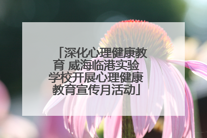 深化心理健康教育 威海临港实验学校开展心理健康教育宣传月活动