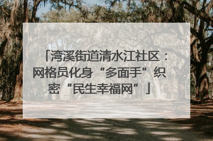 湾溪街道清水江社区：网格员化身“多面手”织密“民生幸福网”