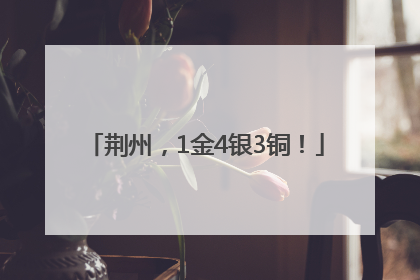 荆州，1金4银3铜！