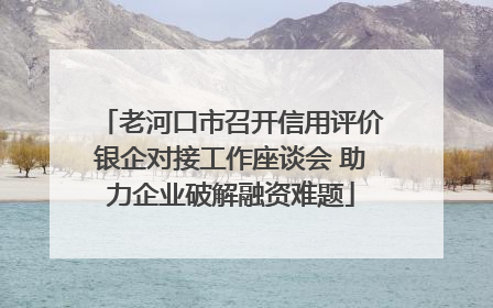 老河口市召开信用评价银企对接工作座谈会 助力企业破解融资难题