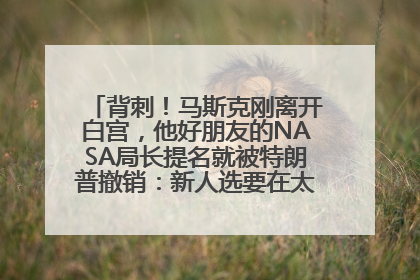 背刺！马斯克刚离开白宫，他好朋友的NASA局长提名就被特朗普撤销：新人选要在太空实现“美国优先”
