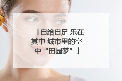 自给自足 乐在其中 城市里的空中“田园梦”